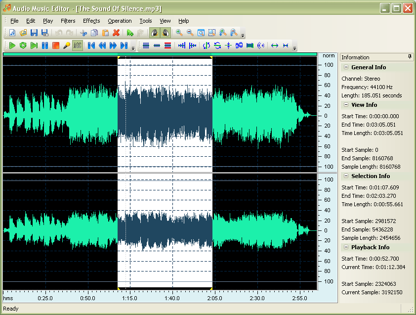 Windows 7 Audio Music Editor 3.3.0 full