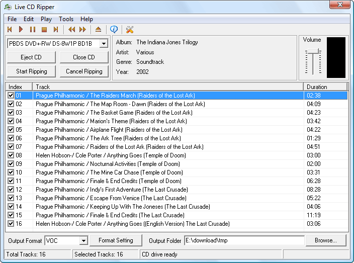 An audio CD grabbing tool. It can rip CD tracks to many popular formats.