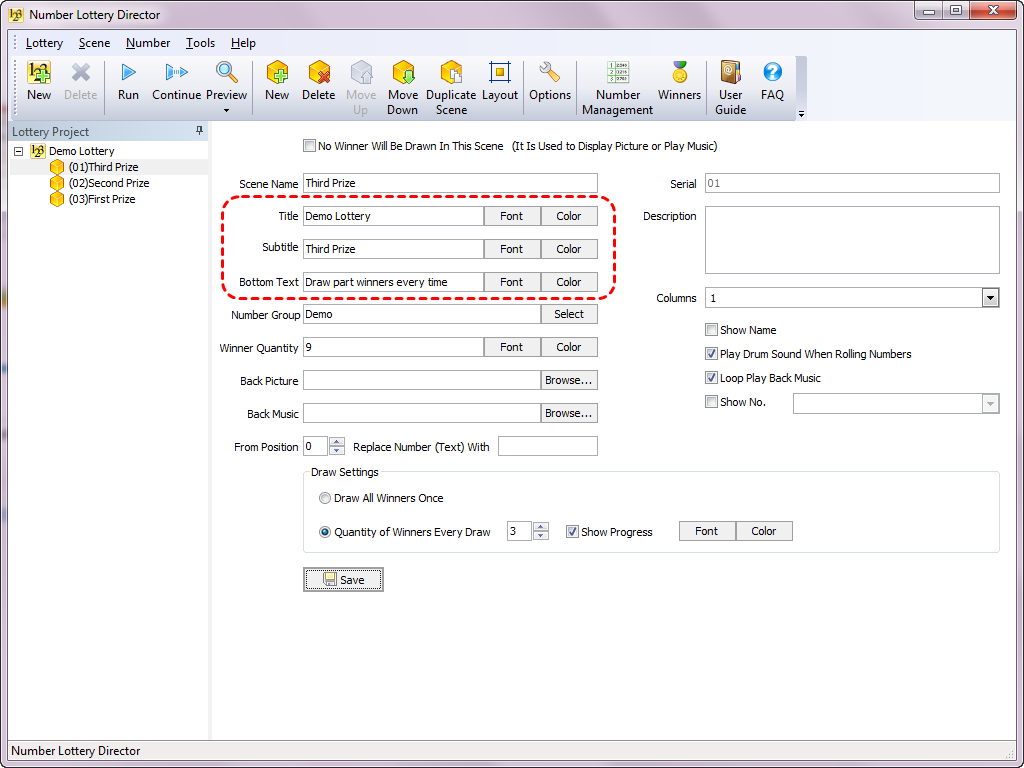 2.2.6 Title, Subtitle and Bottom Text